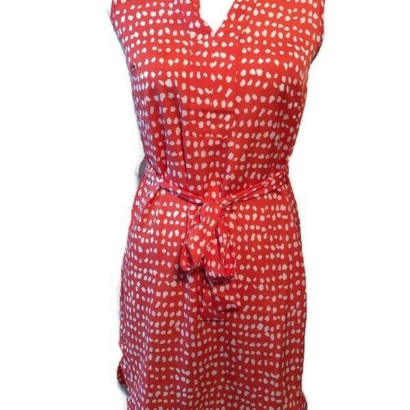 Ann Taylor Dress, Casual/ Business Casual Orange, with belt - Picture 6 of 11